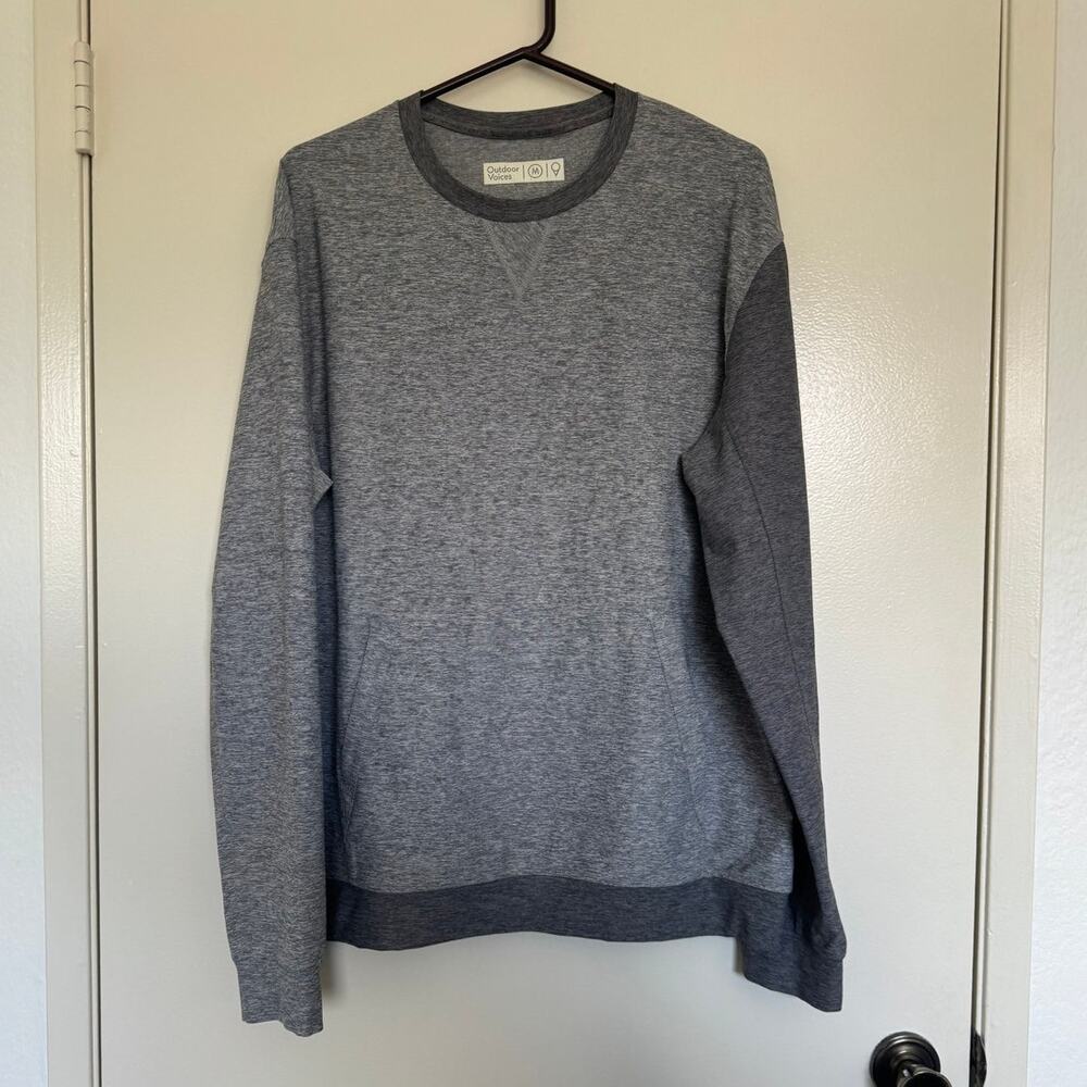 Outdoor Voices Men's Technical Sweatshirt in Heather Grey Size Medium